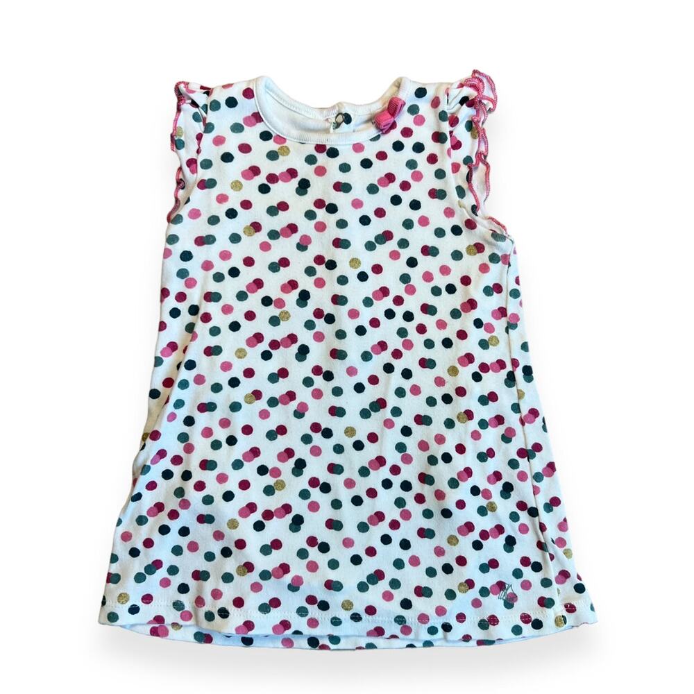Petit Bateau Polka Dot Onesie Dress 12m